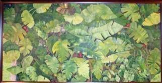 Steven Fleit: 'Soft Green', 2008 Acrylic Painting, Botanical.  Caribbean foliage  ...