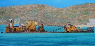 Artist: Steven Fleit - Title: st martin shipwreck el maud - Medium: Acrylic Painting - Year: 2015