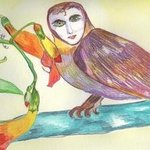 THE POET AS AN OWL WITH HONEYSUCKLE By Suzanne Gegna