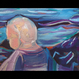 D Loren Champlin: 'Joel by the Sea', 2007 Oil Painting, People. Artist Description: This is a painting of my two year old son when we went to the coast of Maine to see the ocean in Acadia National Park. ...