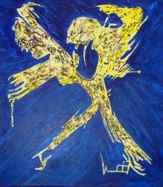 Artist: Wayne Lepage - Title: Five Winged Warrior - Medium: Acrylic Painting - Year: 2008