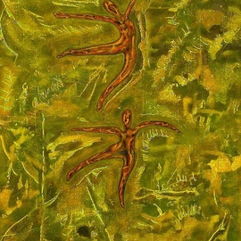 Wayne Lepage: 'Two Joyous Figures', 2007 Acrylic Painting, Abstract Figurative. Artist Description:                Acrylic painted canvas                        ...