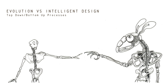 Soran Shangapour  'Creation Vs Evolution', created in 2016, Original Drawing Pen.