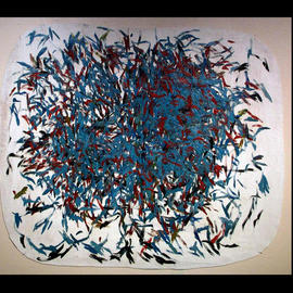 Richard Lazzara: 'ACTIVE HEMISPHERES', 1972 Oil Painting, Geometric. Artist Description: 1972 ACTIVE HEMISPHERES, is from the KNOT ART oil paintings group at 