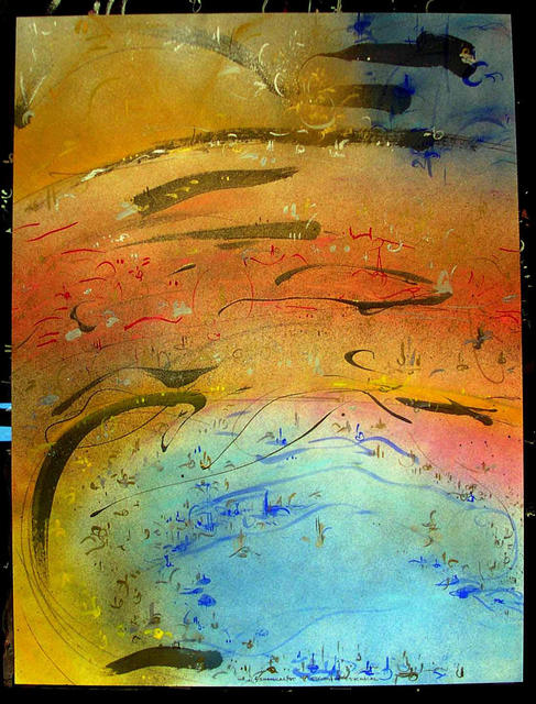 Artist Richard Lazzara. 'EDGES PSYCHIC' Artwork Image, Created in 1985, Original Pastel. #art #artist