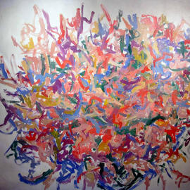 Richard Lazzara: 'GRINDHI KNOT', 1972 Oil Painting, Geometric. Artist Description: GRINDHI KNOT  1972 releases the kundalini cakra and the flowering happens as seen in this' KNOT ART oil paintings group' , available at 