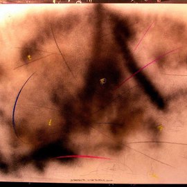 Richard Lazzara: 'IN THE BUBBLE GUM', 1984 Mixed Media, Inspirational. Artist Description:  With the Siva Lingam consciousness we move about like' In The Bubble Gum