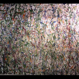 Richard Lazzara: 'JUNGLEY DRIP SWEAT', 1972 Oil Painting, Visionary. Artist Description: JUNGLEY DRIP SWEAT 1972  is from the 