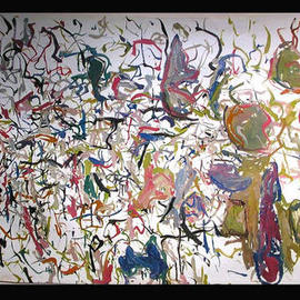 Richard Lazzara: 'JUNGLEY LINE TO FORM', 1972 Oil Painting, Visionary. Artist Description: JUNGLEY LINE TO FORM 1972 is from the 