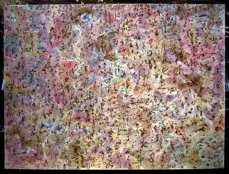Richard Lazzara: 'MEMORIES OF PAST AGES', 1975 Watercolor, Healing.   In this healing Cakra we are confronted with