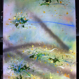 Richard Lazzara: 'MOUNTAIN SIDE', 1985 Mixed Media, Visionary. Artist Description: MOUNTAIN SIDE gravitates the water with' Art for the Soul'  to 