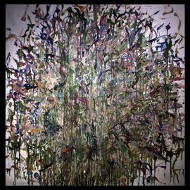 Richard Lazzara: 'NYC JUNGLEY BUSH', 1972 Oil Painting, Visionary. Artist Description: NYC JUNGLEY BUSH 1972  is from the 