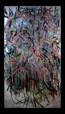 Richard Lazzara: 'NYC PALM TREE KNOT', 1972 Oil Painting, Geometric. NYC PALM TREE KNOT 1972 is from the' KNOT ART oil paintings group' found at 