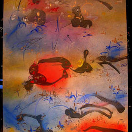 Richard Lazzara: 'RED BUBBLE', 1985 Mixed Media, Inspirational. Artist Description: Try to remember life is a 