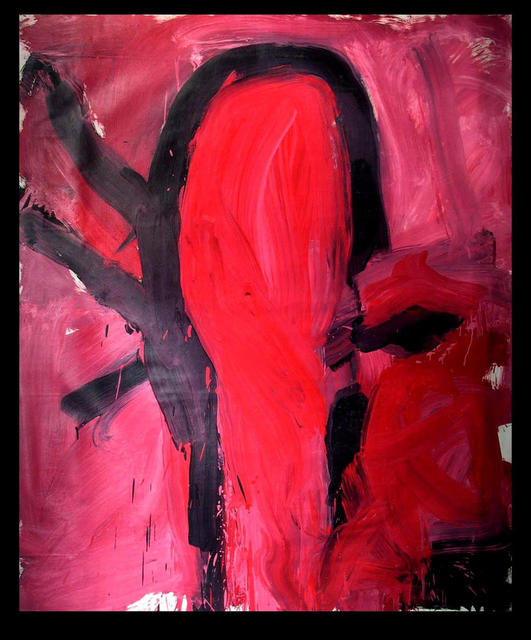 Artist Richard Lazzara. 'RED THRUST' Artwork Image, Created in 1973, Original Pastel. #art #artist