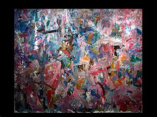 Richard Lazzara: 'ROCK ART', 1972 Oil Painting, History. ROCK ART 1972  is from the 