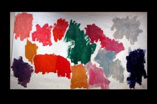 Richard Lazzara: 'YURT SLED BOAT REINDEER', 1972 Oil Painting, History. YURT SLED BOAT REINDEER 1972 is from the 