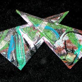 Richard Lazzara: 'bow tie pin ornament', 1989 Mixed Media Sculpture, Fashion. Artist Description: bow tie pin ornament from the folio LAZZARA ILLUMINATION DESIGN is available at 