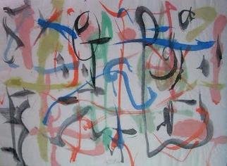 Richard Lazzara: 'bundled with products', 1975 Calligraphy, Visionary. BUNDLED WITH PRODUCTS, from the folio MINDSCAPES is available at 