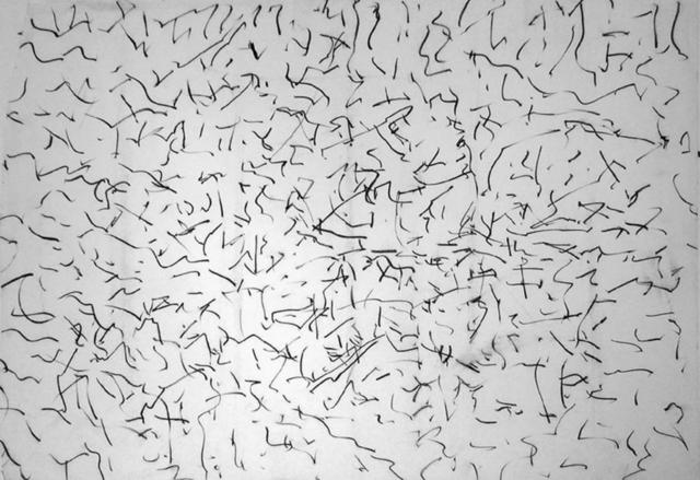 Artist Richard Lazzara. 'Calligraphy Big Bang Releases Energies' Artwork Image, Created in 1972, Original Pastel. #art #artist
