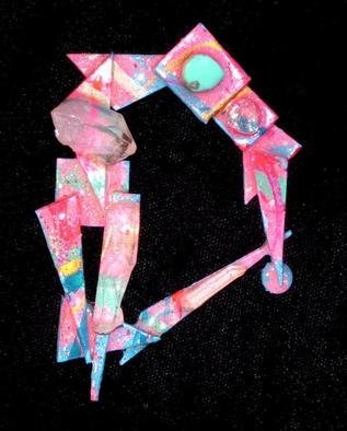 Richard Lazzara: 'crystal circle pin ornament', 1989 Mixed Media Sculpture, Fashion. crystal circle pin ornament from the folio LAZZARA ILLUMINATION DESIGN is available at 