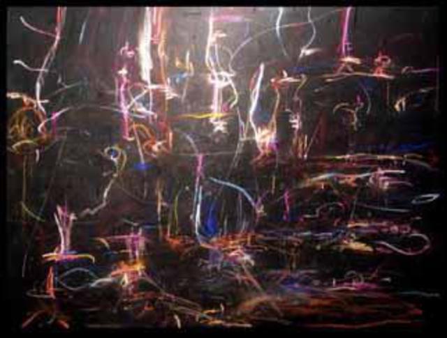 Artist Richard Lazzara. 'Etherial Flames' Artwork Image, Created in 1982, Original Pastel. #art #artist