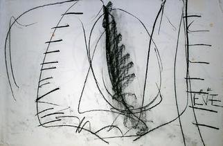 Artist: Richard Lazzara - Title: eve - Medium: Charcoal Drawing - Year: 1972
