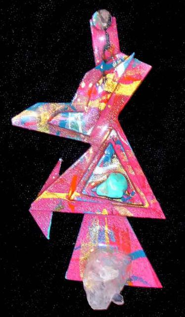 Artist Richard Lazzara. 'Falling Crystal Pin Ornament' Artwork Image, Created in 1989, Original Pastel. #art #artist
