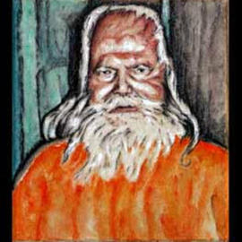 Richard Lazzara: 'hamsananda dandhi gangotri', 2002 Acrylic Painting, Portrait. Artist Description: hamsananda dandhi gangotri 2002 is a deep eyed god realized yogi whom we met in 1983 while in gangotri paradise....