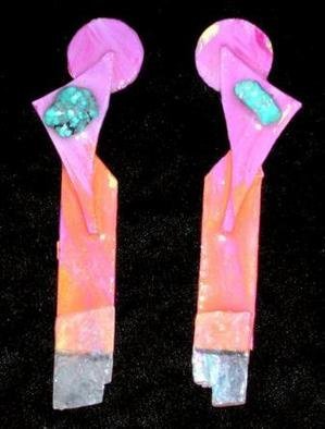 Richard Lazzara: 'ice man cometh ear ornaments', 1989 Mixed Media Sculpture, Fashion. ice man cometh ear ornaments from the folio LAZZARA ILLUMINATION DESIGN are available at 