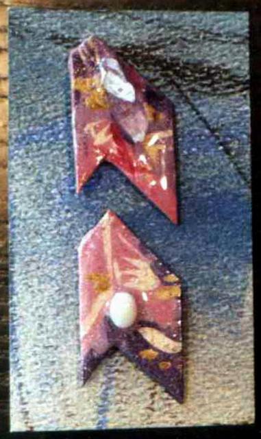 Artist Richard Lazzara. 'Menu Ear Ornaments' Artwork Image, Created in 1989, Original Pastel. #art #artist