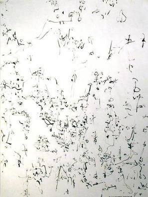 Artist: Richard Lazzara - Title: mobile fixations - Medium: Calligraphy - Year: 1975