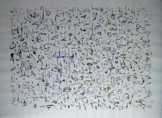 Richard Lazzara: 'model for delineating', 1975 Calligraphy, Visionary. MODEL FOR DELINEATING, from the folio MINDSCAPES is available at 