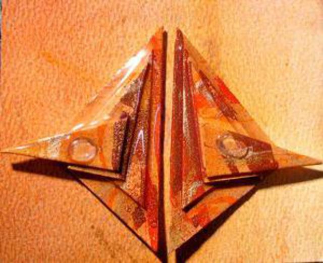 Artist Richard Lazzara. 'Moonstone Orange Ear Ornaments' Artwork Image, Created in 1989, Original Pastel. #art #artist