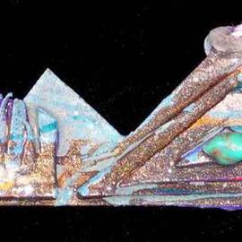 Richard Lazzara: 'mountain view pin ornament', 1989 Mixed Media Sculpture, Fashion. Artist Description: mountain view pin ornament from the folio LAZZARA ILLUMINATION DESIGN is available at 