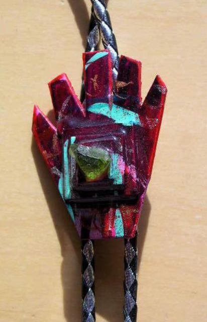 Richard Lazzara  'Peridot Hand Bolo Or Pin Ornament', created in 1989, Original Pastel.
