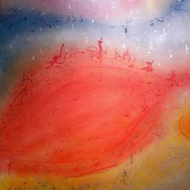 Richard Lazzara: 'red swan', 1988 Mixed Media, Inspirational. Artist Description: red swan 1988 from the folio 