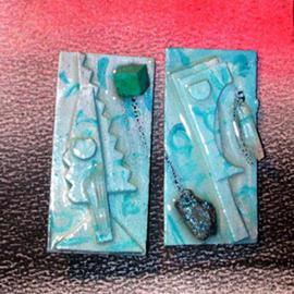 relief of blue ear ornaments By Richard Lazzara