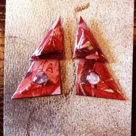Richard Lazzara: 'spells ear ornaments', 1989 Mixed Media Sculpture, Fashion. Artist Description: spells ear ornaments from the folio LAZZARA ILLUMINATION DESIGN are available at 