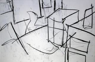 Artist: Richard Lazzara - Title: studio furniture design - Medium: Charcoal Drawing - Year: 1972