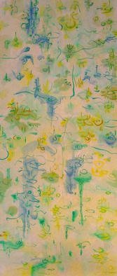 Richard Lazzara: 'summer italian pottery', 1976 Calligraphy, Visionary. summer italian pottery 1976  is a sumie calligraphy watercolor on rice paper from the KAKEMONO SERIES as archived at 