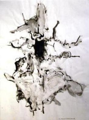 Richard Lazzara: 'thought form', 1974 Calligraphy, Inspirational. thought form 1974 by Richard Lazzara is available from the folio - Sumie Door Meditations, along with more fine arts from 