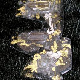 Richard Lazzara: 'three crystal peaks pin ornament', 1989 Mixed Media Sculpture, Fashion. Artist Description: three crystal peaks pin ornament from the folio LAZZARA ILLUMINATION DESIGN is available at 