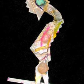 Richard Lazzara: 'treebird pin ornament', 1989 Mixed Media Sculpture, Fashion. Artist Description: treebird pin ornament from the folio LAZZARA ILLUMINATION DESIGN is available at 