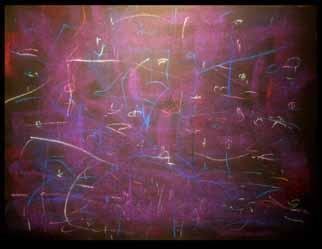Artist: Richard Lazzara - Title: violets pasture grazing - Medium: Calligraphy - Year: 1982