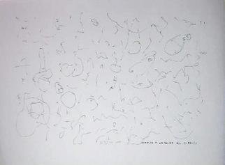 Richard Lazzara: 'wealth happiness', 1974 Calligraphy, Visionary. WEALTH HAPPINESS, from the folio MINDSCAPES is available at 