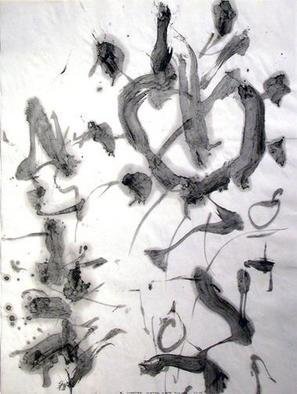 Artist: Richard Lazzara - Title: winter white flower - Medium: Calligraphy - Year: 1975
