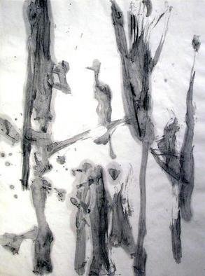 Richard Lazzara: 'woods', 1975 Calligraphy, Inspirational. wood 1975 by Richard Lazzara is available from the folio - Sumie Door Meditations, along with more fine arts from 