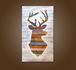 Artist: Shanna Daley - Title: deer head - Medium: Acrylic Painting - Year: 2014