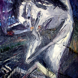 Andrei Sido: 'He', 2001 Oil Painting, Expressionism. Artist Description:  people, person ...
